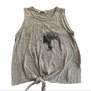 Knot Front Graphic Tank